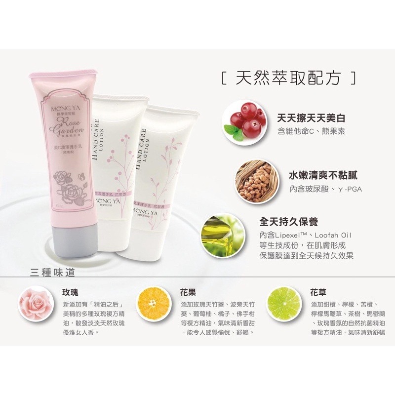 現貨 孟亞 美C潤澤護手乳 護手霜  (玫瑰/花草/花果)  30ml-細節圖3