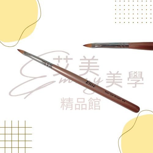 Elise 尼龍凝膠筆 雕花筆/尖圓筆 雕花、暈染與立體造型設計 美甲筆 美甲工具 雕花造型筆-規格圖3