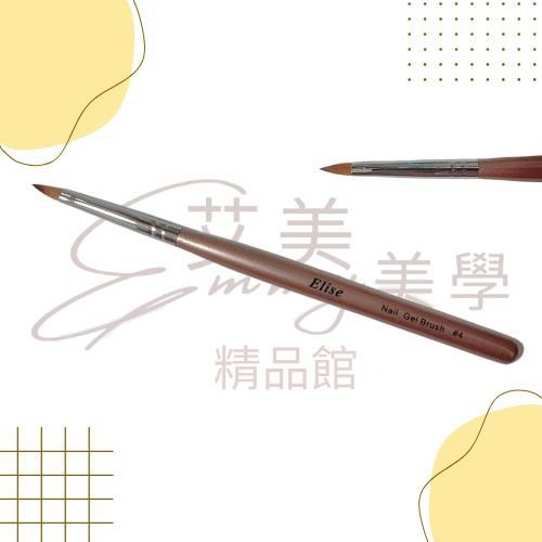 Elise 尼龍凝膠筆 雕花筆/尖圓筆 雕花、暈染與立體造型設計 美甲筆 美甲工具 雕花造型筆-規格圖3