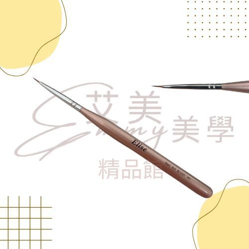 Elise尼龍凝膠 5款 彩繪筆 花卉 線條 凝膠筆 長線筆 線筆 美甲工具 美甲凝膠筆-規格圖3