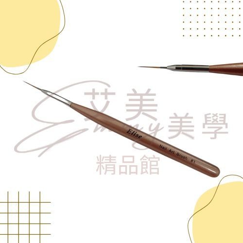 Elise尼龍凝膠 5款 彩繪筆 花卉 線條 凝膠筆 長線筆 線筆 美甲工具 美甲凝膠筆-規格圖3