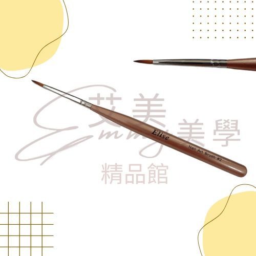 Elise尼龍凝膠 5款 彩繪筆 花卉 線條 凝膠筆 長線筆 線筆 美甲工具 美甲凝膠筆-規格圖3