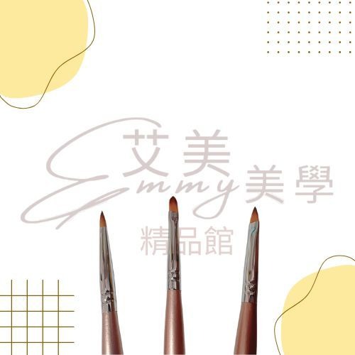 Elise 尼龍凝膠筆 圓筆系列 6款 均勻塗刷不卡邊！凝膠筆 建構筆 底膠筆 延甲筆 彩膠筆 單色凝膠上色-細節圖3