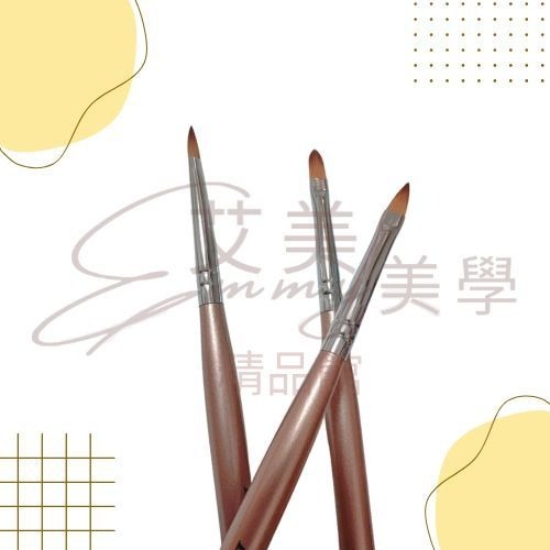 Elise 尼龍凝膠筆 圓筆系列 6款 均勻塗刷不卡邊！凝膠筆 建構筆 底膠筆 延甲筆 彩膠筆 單色凝膠上色-細節圖2