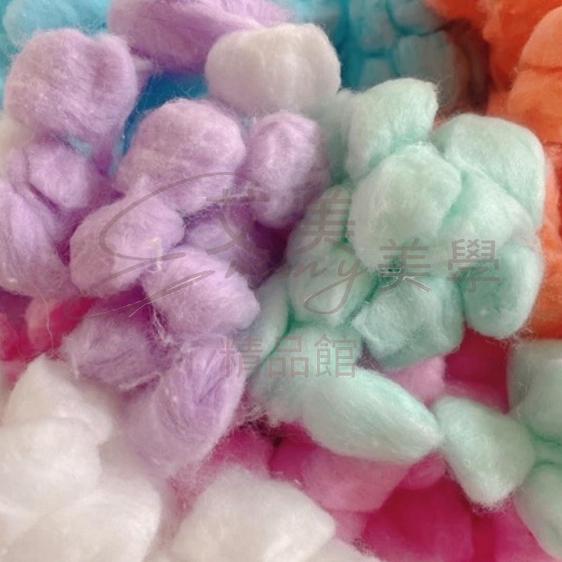現貨 7彩色棉花球必備超療愈  棉球100入 50入卸甲棉花球 /馬卡龍棉花球 棉花 棉球 卸甲用品 居家卸甲 DIY-細節圖2