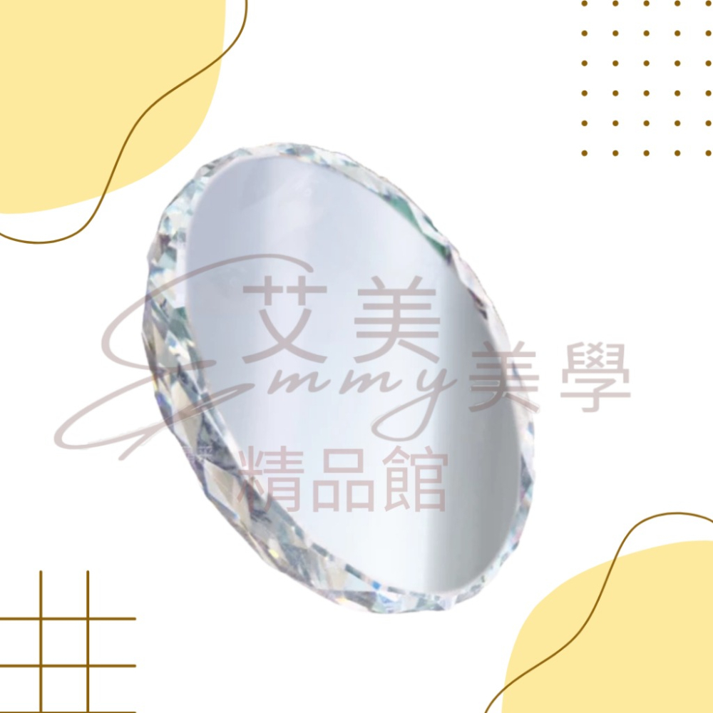 美甲 美睫 透明玻璃 調膠台 調膠盤 凝膠調色盤 甲油 調色板 調色盤 調膠板 混色板 玻璃塊 放膠盤 圓型玻璃調膠盤-細節圖2