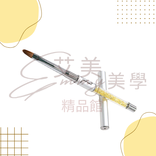 justnail閃耀凝膠刷15(半月圓) 凝膠圓筆 貂毛筆 建構筆 色膠筆 亮片筆 底膠筆 美甲工具筆刷-細節圖2