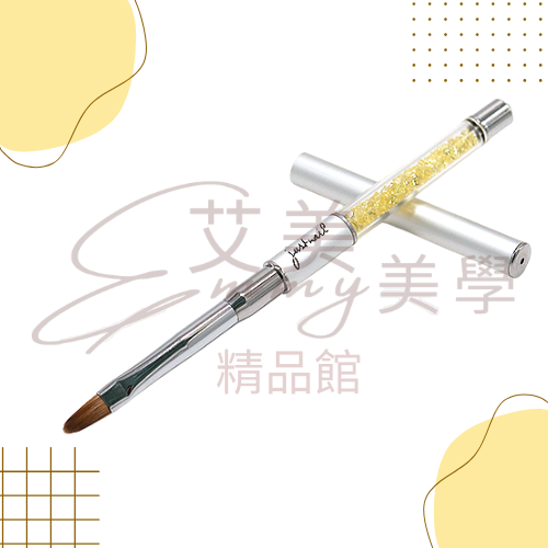 justnail閃耀凝膠刷15(半月圓) 凝膠圓筆 貂毛筆 建構筆 色膠筆 亮片筆 底膠筆 美甲工具筆刷-細節圖3