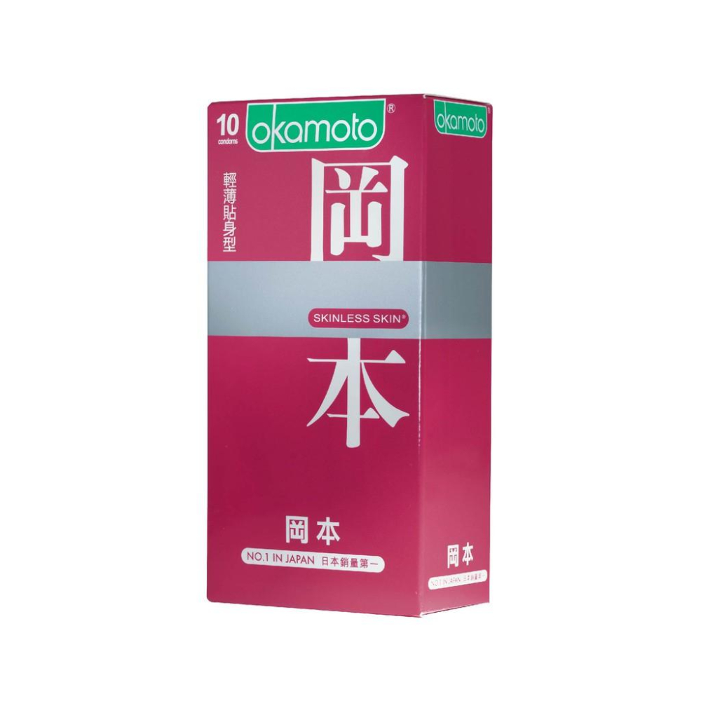 【原廠正品快速出貨】岡本 Skinless Skin 保險套 10入 混合潤薄型 輕薄貼身型 潮感潤滑型 蝶之薄型-細節圖3