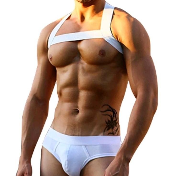 【🏳️‍🌈】新款時尚男士胸帶/凸顯胸肌健身肩帶/同志遊行/亞洲泰國台灣韓國日本各大同志party秀出自信的你-細節圖2