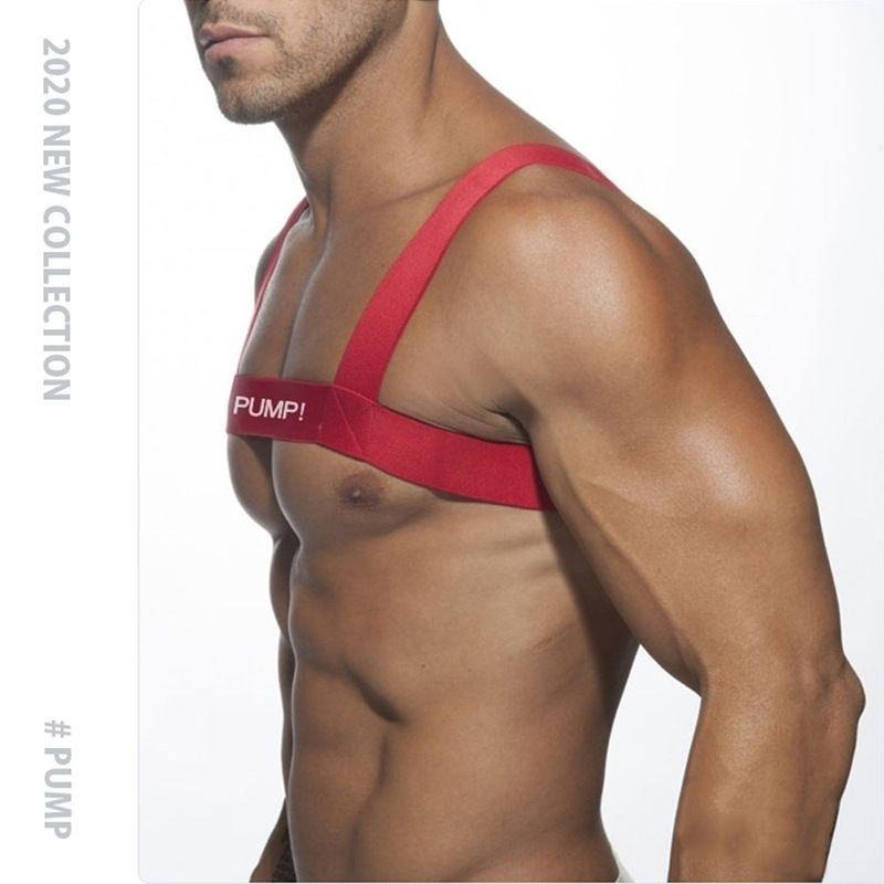 时尚肩带背带男胸带性感男狂歡派對健身秀肌肉胸带-細節圖5