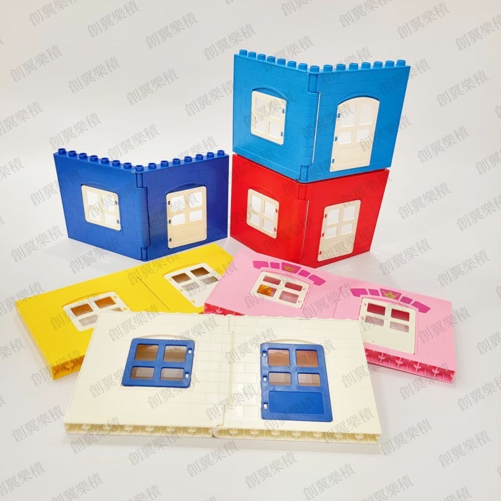 大顆粒積木 樂高得寶相容大顆粒 美高積木 德寶兼容 douplo相容 磚紋牆 / 牆紙 創翼樂積 twlogic-細節圖2