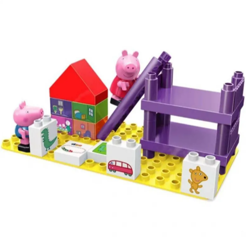 大顆粒積木 樂高得寶相容大顆粒 美高積木 德寶兼容 douplo相容 佩佩豬 粉紅豬小妹 創翼樂積 twlogic-規格圖1