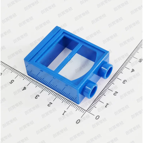 大顆粒積木 樂高得寶相容大顆粒 美高積木 德寶兼容 douplo相容 兩孔高階 屋磚 磚紋磚 創翼樂積 twlogic-規格圖2