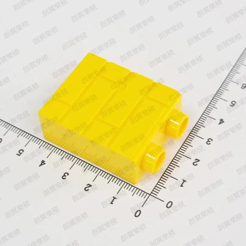 大顆粒積木 樂高得寶相容大顆粒 美高積木 德寶兼容 douplo相容 兩孔高階 屋磚 磚紋磚 創翼樂積 twlogic-規格圖2