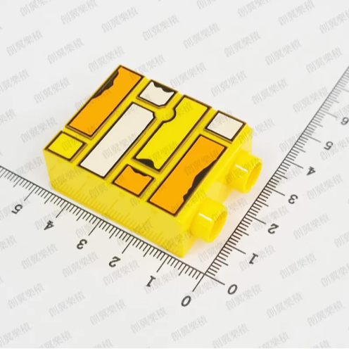 大顆粒積木 樂高得寶相容大顆粒 美高積木 德寶兼容 douplo相容 兩孔高階 屋磚 磚紋磚 創翼樂積 twlogic-規格圖2