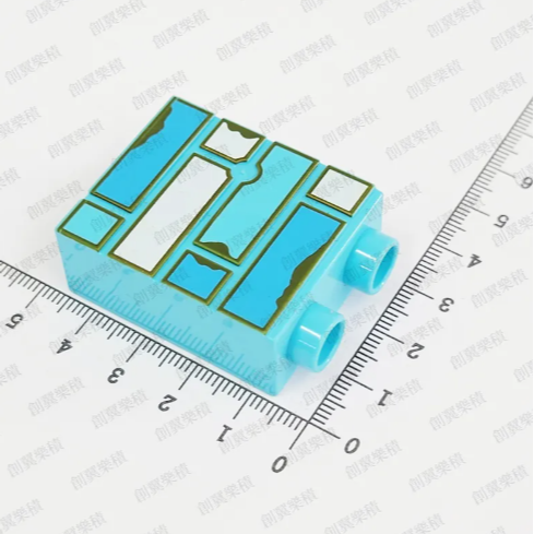 大顆粒積木 樂高得寶相容大顆粒 美高積木 德寶兼容 douplo相容 兩孔高階 屋磚 磚紋磚 創翼樂積 twlogic-規格圖2