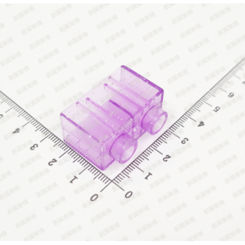 5顆兩孔中階透明淺紫