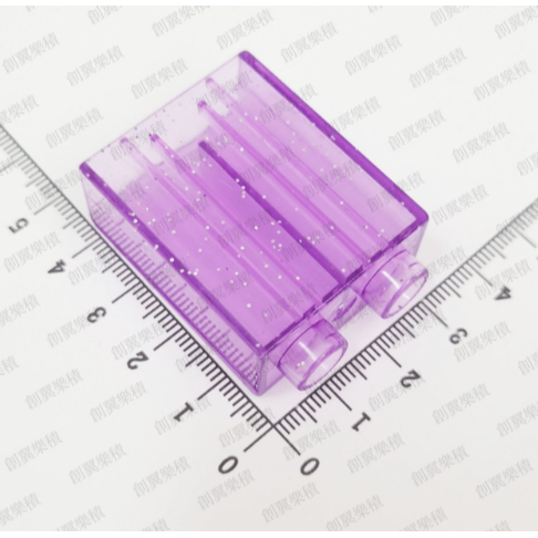 2顆1*2孔高階透明紫色