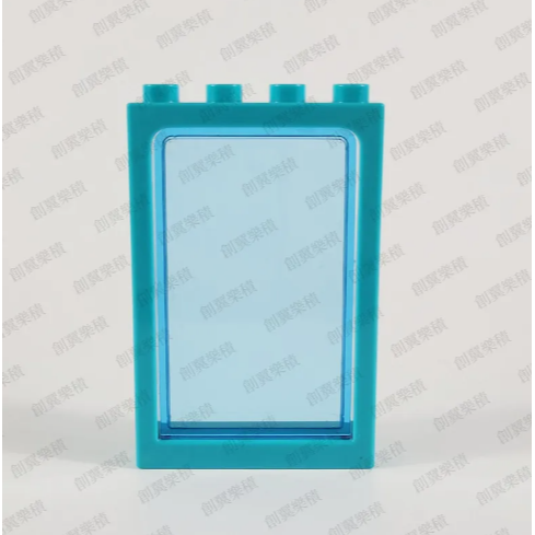 藍框透明藍落地窗