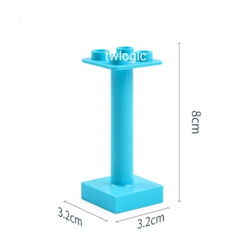 大顆粒積木 樂高得寶相容大顆粒 美高積木 德寶兼容 douplo相容 小柱子/支架 創翼樂積 twlogic-規格圖1