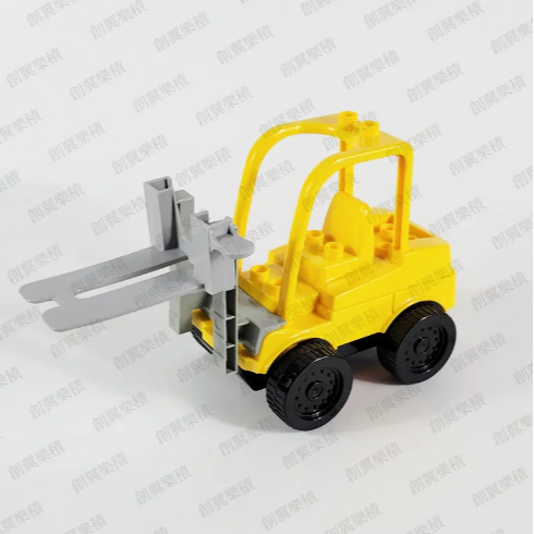 大顆粒積木 樂高得寶相容大顆粒 美高積木 德寶兼容 douplo相容 工程車/鏟車/消防車/組 創翼樂積 twlogic-規格圖1