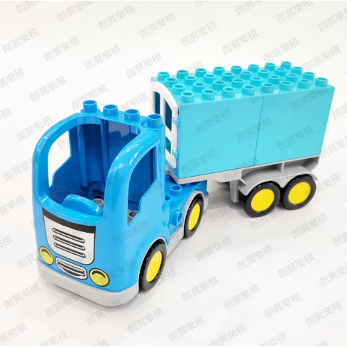 大顆粒積木 樂高得寶相容大顆粒 美高積木 德寶兼容 douplo相容 工程車/鏟車/消防車/組 創翼樂積 twlogic-規格圖1