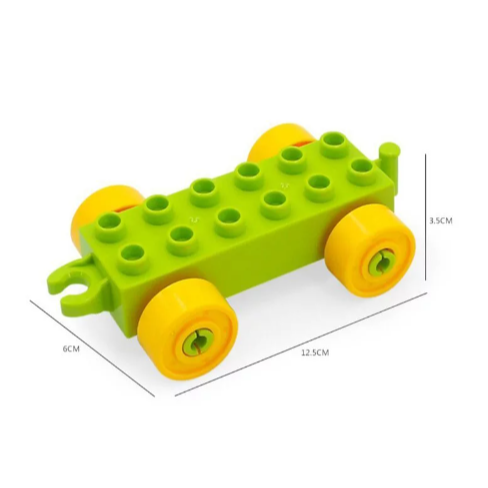 大顆粒積木 樂高得寶相容大顆粒 美高積木 德寶兼容 douplo相容 四輪拖車 創翼樂積 twlogic-規格圖4