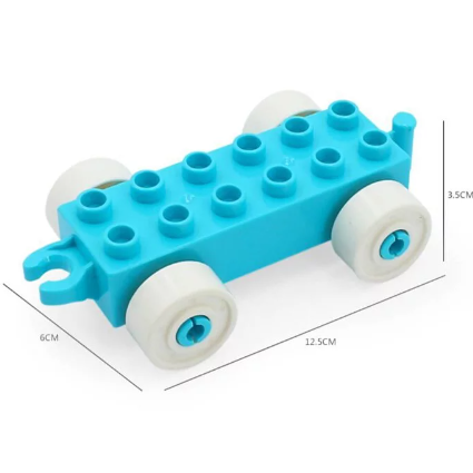 大顆粒積木 樂高得寶相容大顆粒 美高積木 德寶兼容 douplo相容 四輪拖車 創翼樂積 twlogic-規格圖4