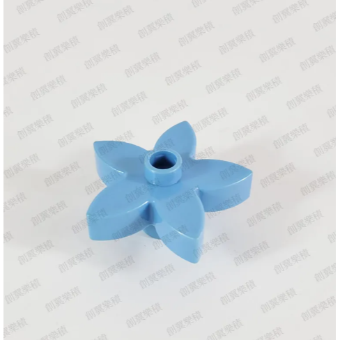 2朵淺藍色五角小花