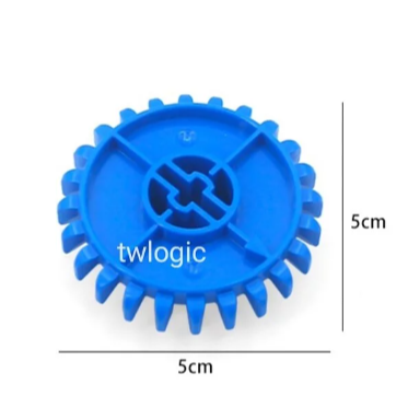 1個藍色24牙冠形齒輪