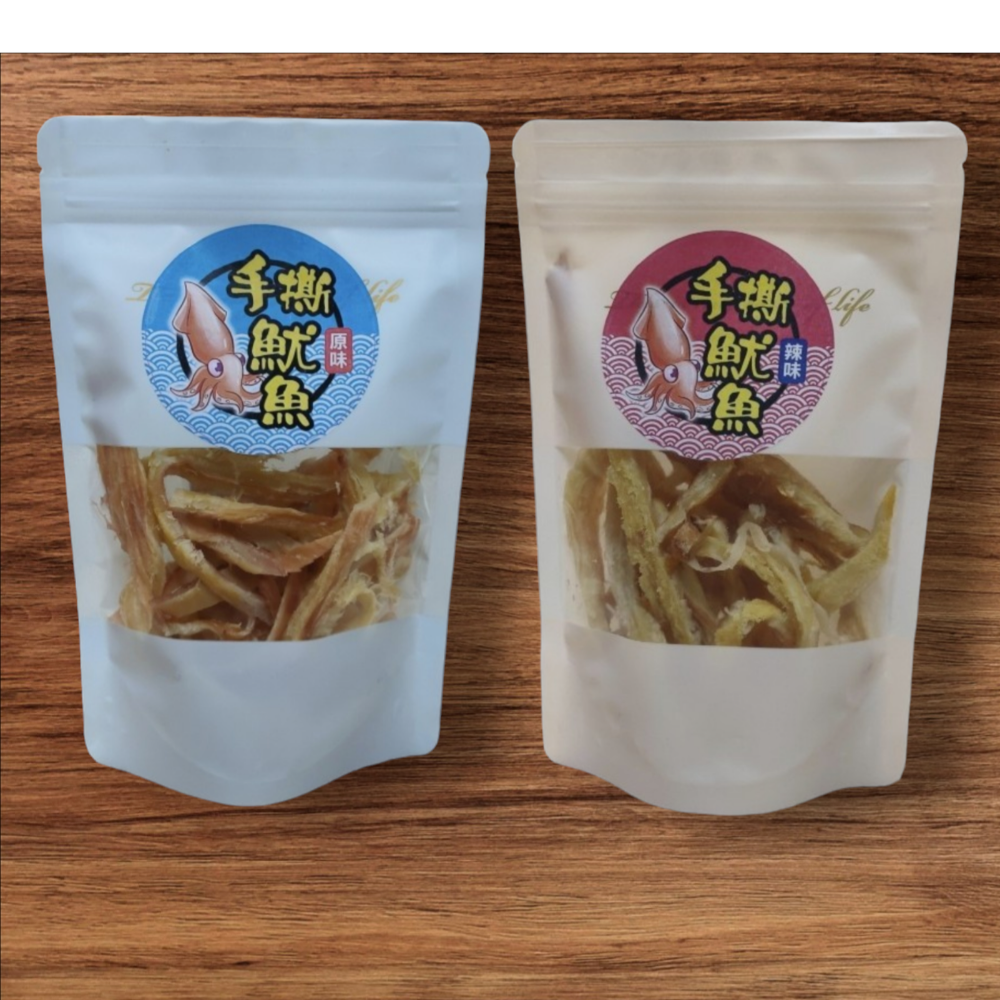【阡源鮮蒔光】手撕魷魚(辣味/原味) 金門特夯品 不硬不柴 新鮮 越嚼越起勁 Q彈-規格圖3