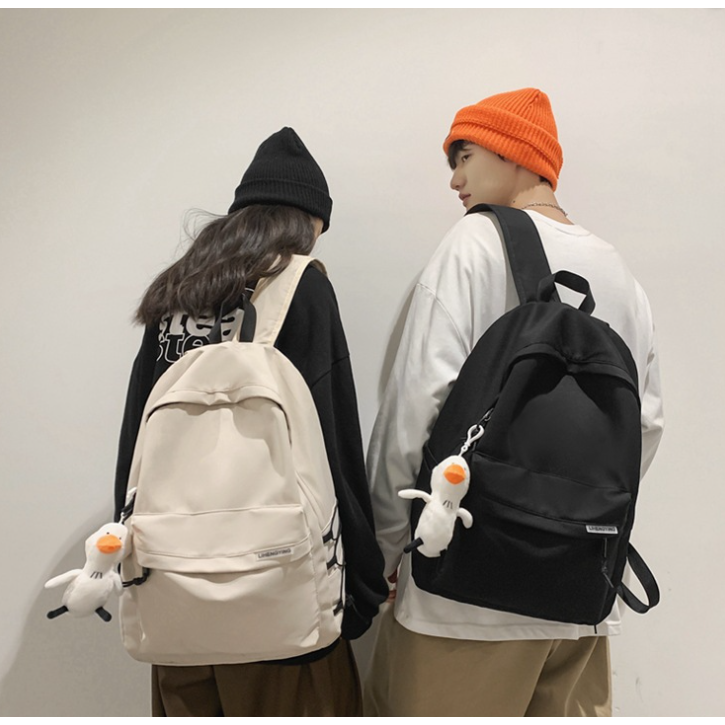 日韓風 學生後背包 大容量 後背包 多隔層防潑水 雙肩包 大學生背包 背包 書包 簡約後背包 【LZM 生活嚴選】-細節圖9