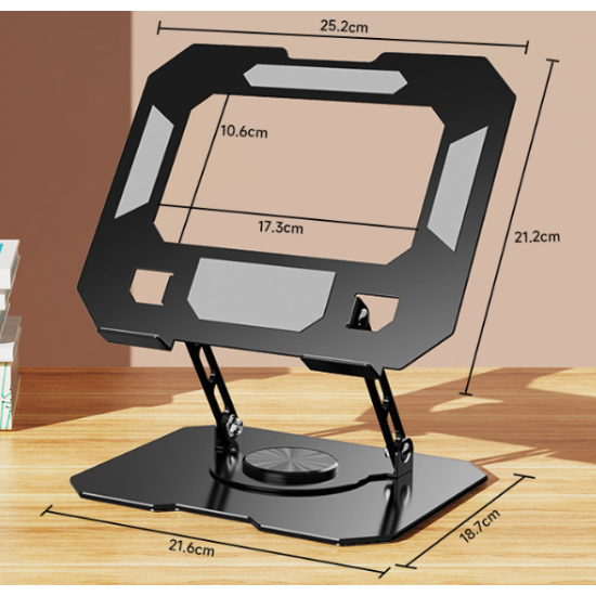 筆電散熱支架 360°旋轉 筆電支架 旋轉筆電支架 筆電散熱架 筆電支架 筆電架 電腦架 散熱架【LZM 生活嚴選】-規格圖7