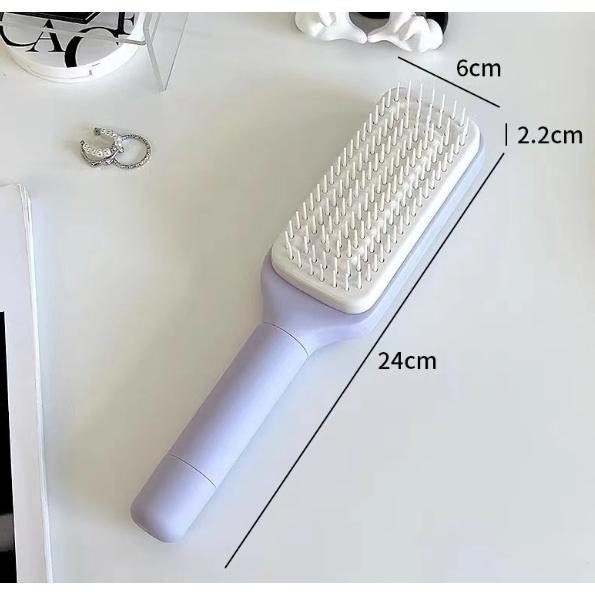 旋轉伸縮美髮梳 不卡髮梳子 不打結梳子 防靜電梳子 按摩梳 梳子 梳 美髮梳【LZM 生活嚴選】-細節圖2
