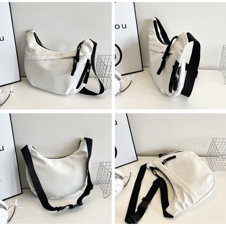 簡約側肩包 輕量側肩包 側背包 肩背包 休閑百搭托特包韓版腋下包學生書包 斜背包ins 胸包 女包【LZM 生活嚴選】-細節圖7