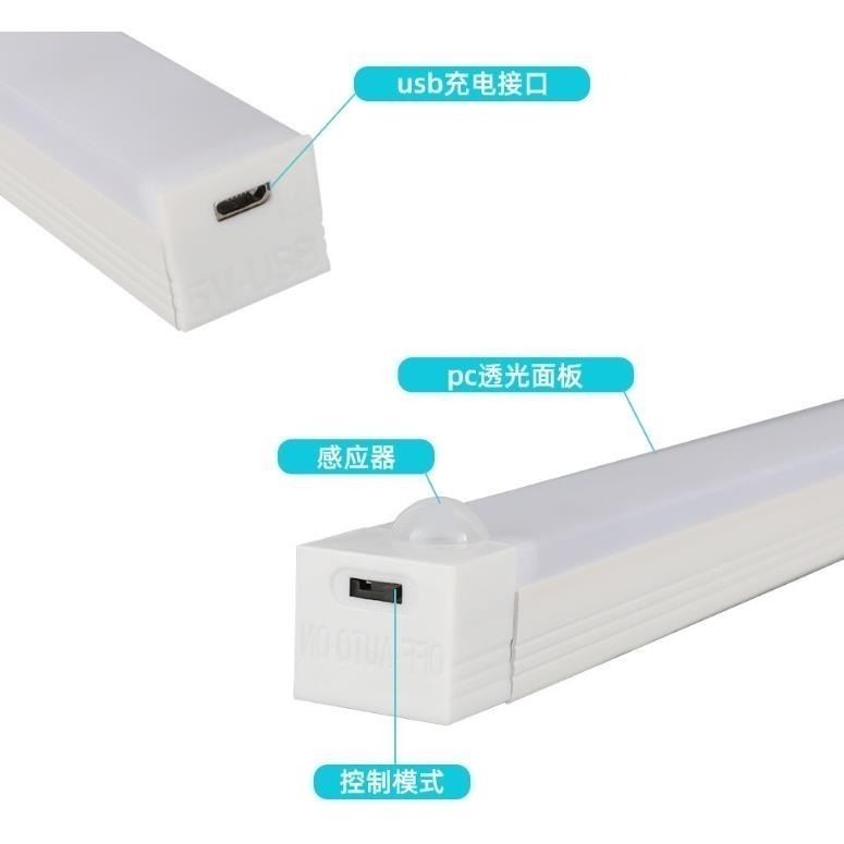 磁吸LED感應燈 LED感應燈 USB充電燈 磁吸感應燈 小夜燈 燈條 檯燈 LED燈【LZM 生活嚴選】-細節圖2