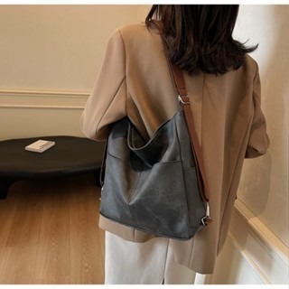 日系千層皮革包 斜肩萬用包 單肩包 側背包 斜背包 肩背包 後背包 單肩包 包包 女包 大容量 【LZM 生活嚴選】-細節圖7