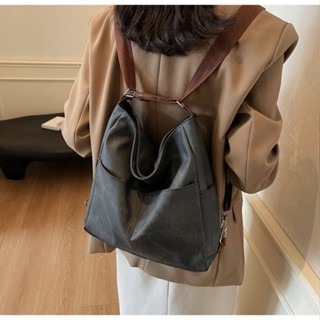 日系千層皮革包 斜肩萬用包 單肩包 側背包 斜背包 肩背包 後背包 單肩包 包包 女包 大容量 【LZM 生活嚴選】-細節圖8