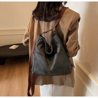 日系千層皮革包 斜肩萬用包 單肩包 側背包 斜背包 肩背包 後背包 單肩包 包包 女包 大容量 【LZM 生活嚴選】-細節圖9