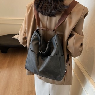 日系千層皮革包 斜肩萬用包 單肩包 側背包 斜背包 肩背包 後背包 單肩包 包包 女包 大容量 【LZM 生活嚴選】-規格圖9