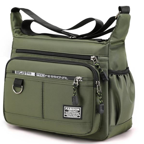 五層大容量斜肩包 側背包 包包多口袋 防水耐磨背包 斜背包男 多口袋做生意包 郵差包 男士斜背包 WW047-細節圖7