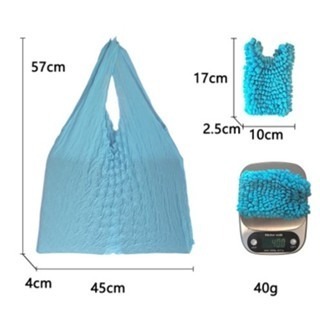 魔術伸縮袋 泡泡包 皺皺包 伸縮購物袋 環保袋 購物袋 褶皺包 泡泡袋  ins風 大容量購物袋 【LZM生活嚴選】-細節圖2