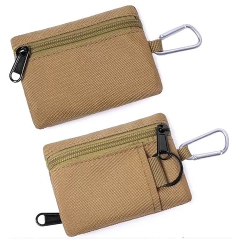 零錢包 鑰匙包 錢包 卡片包 腰包 小包 收納包 D扣 登山 露營 包 多功能收納包 背包小掛包 【LZM 生活嚴選】-規格圖6