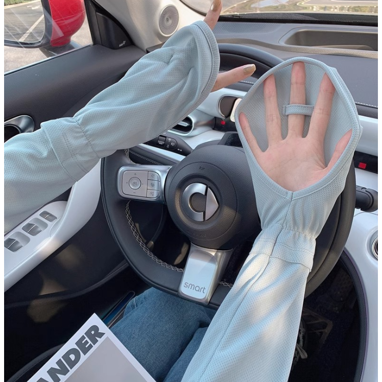 騎車防曬手套 透氣防曬手套 防曬手套 涼感手套 機車手套 開車手套 遮陽手套 防曬 手套 【LZM 生活嚴選】-細節圖10