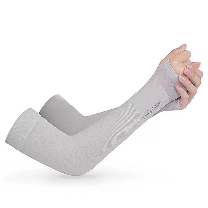 夏日冰絲袖套 冰絲防曬手套 超夯韓版 冰絲袖套 防曬袖套 戶外袖套 袖套 涼感 冰絲 防曬手套 【LZM生活嚴選】-規格圖7