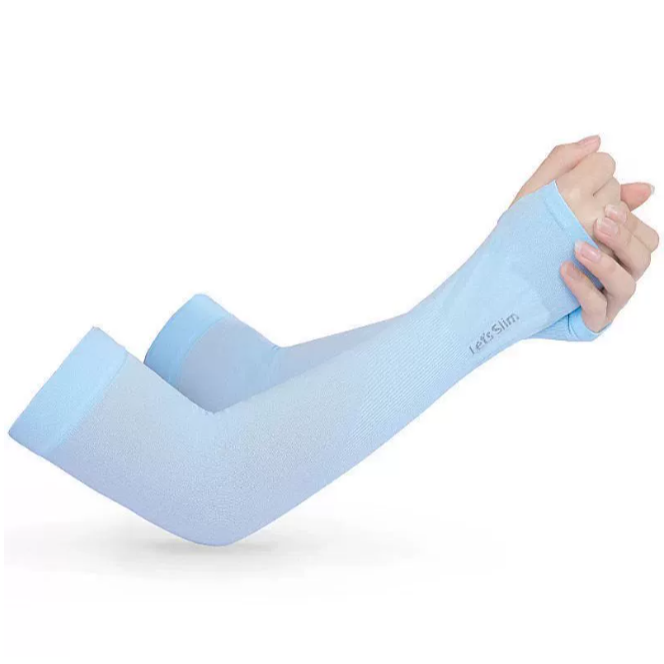 夏日冰絲袖套 冰絲防曬手套 超夯韓版 冰絲袖套 防曬袖套 戶外袖套 袖套 涼感 冰絲 防曬手套 【LZM生活嚴選】-規格圖7