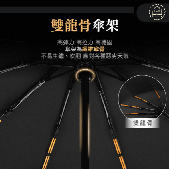 升級雙傘骨 8骨黑膠自動晴雨傘 自動傘 遮陽傘 輕量傘 摺疊傘 雨傘 陽傘 折疊傘 傘 【LZM生活嚴選】-細節圖6