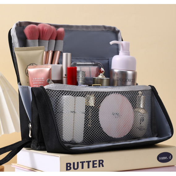 可立式化妝包 旅行化妝包 隨身化妝包 手提化妝包 旅行收納包 防水化妝包 文具包【LZM收活嚴選】-細節圖7