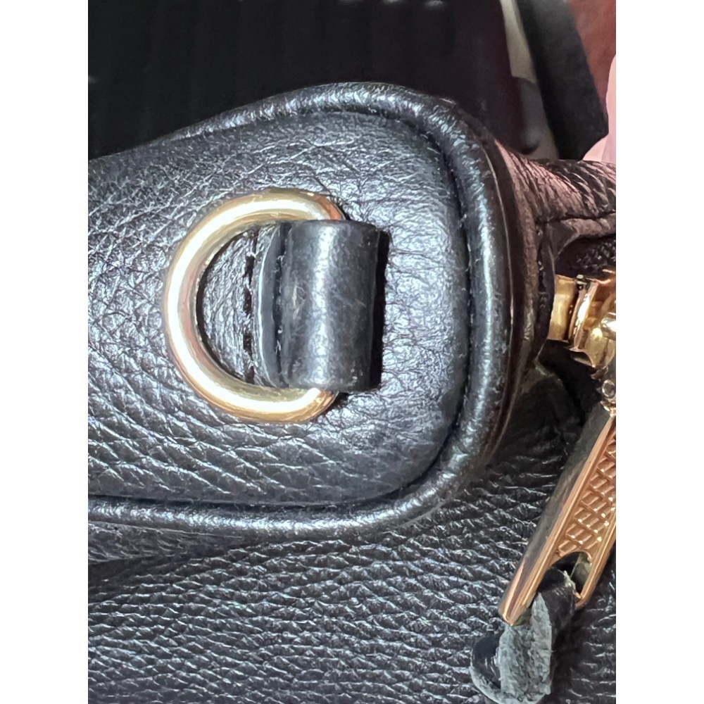 搬家出清 保證正品Rebecca Minkoff mini 5 zip 經典黑金拉鍊真皮機車流蘇側背/肩背包-細節圖7